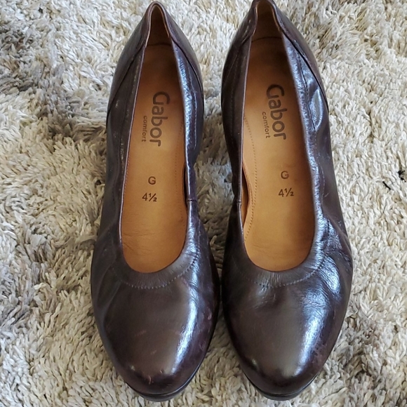 Gabor brown leather heels - Picture 2 of 8